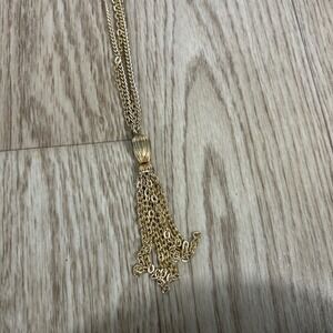 Unbranded Tassel Necklace Womens OS Gold Vintage Multi Strand Chain Boho